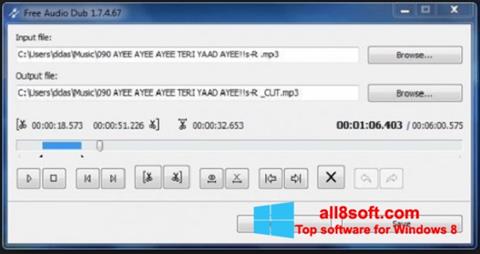Snimak zaslona Free Audio Dub Windows 8