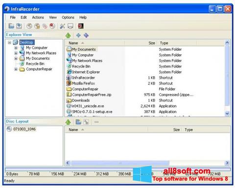 Snimak zaslona InfraRecorder Windows 8