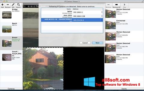 Snimak zaslona IP Camera Viewer Windows 8