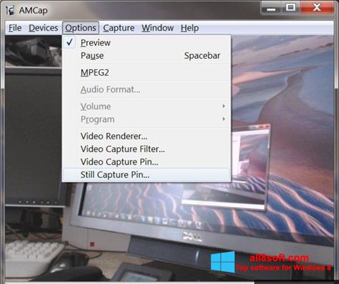 Snimak zaslona AMCap Windows 8