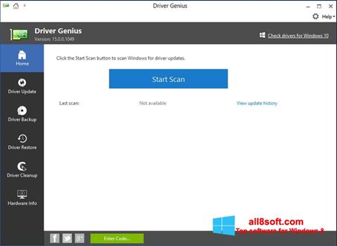 Snimak zaslona DriverScanner Windows 8